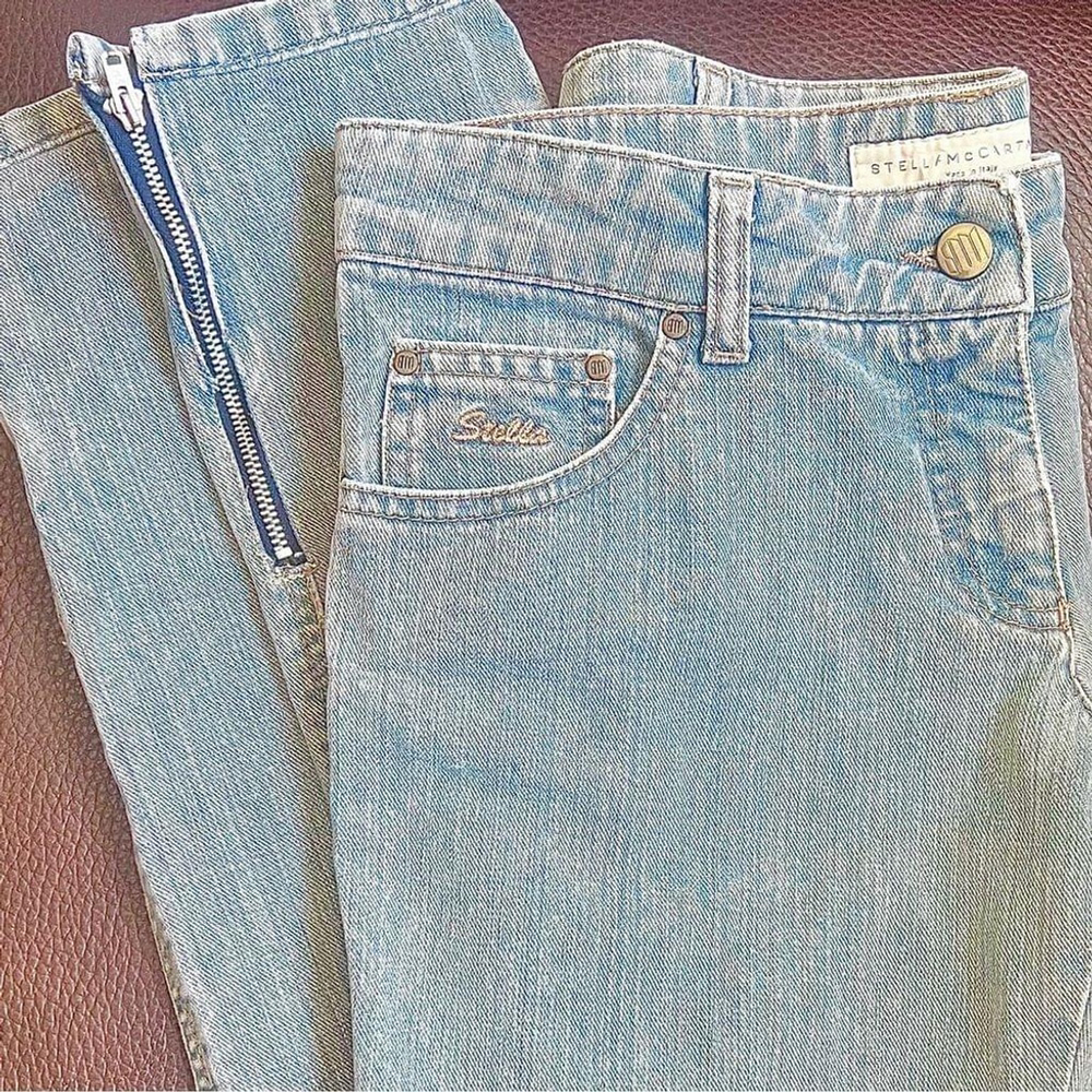 Stella McCartney Low Rise Jeans Light Blue Denim Women's Size 40 or US 0 / 2
